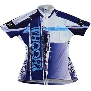 Voler‎ Womens Race Raglan Cycling Jersey Blue Purple White Whooha Small